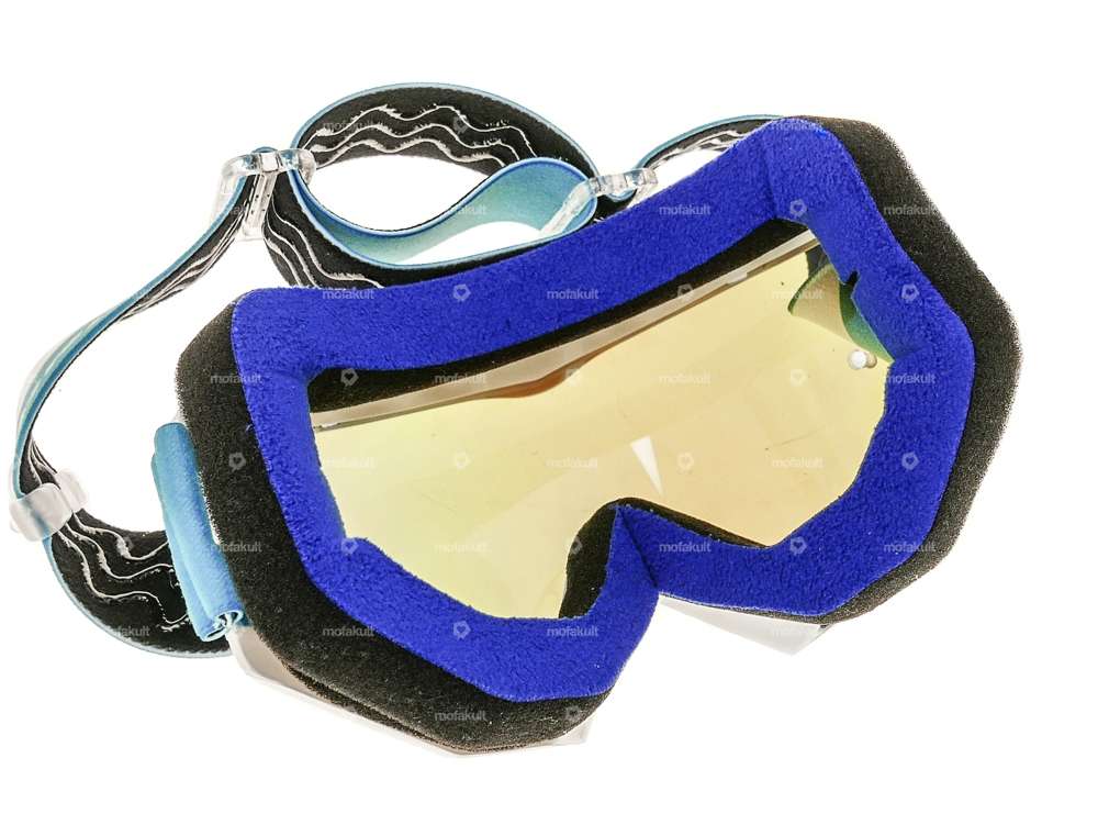 ProGrip goggles MX 3201 Raceline white blue mirrored Carousel Image 3