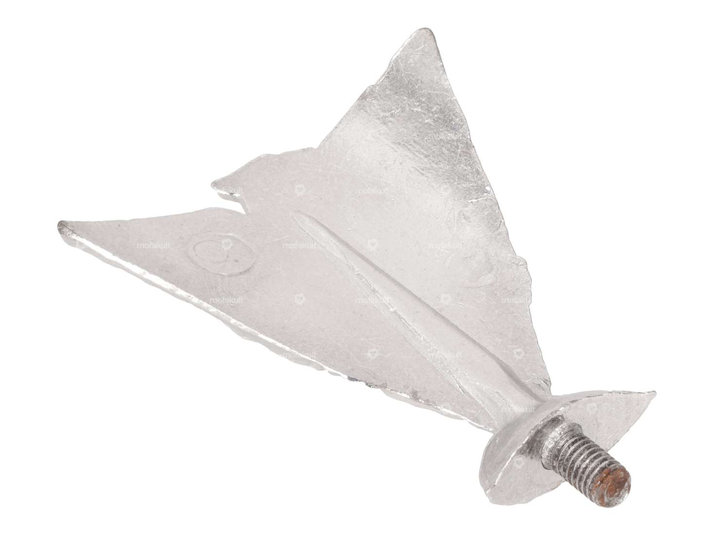 Mudguard ornamental figure "Phoenix" silver / red NOS Carousel Image 2