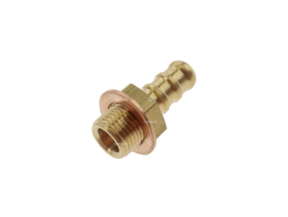 BING fuel connector brass straight Bing SRE, 85, SRC, SRF, SLH, SRA NOS Carousel Image 2