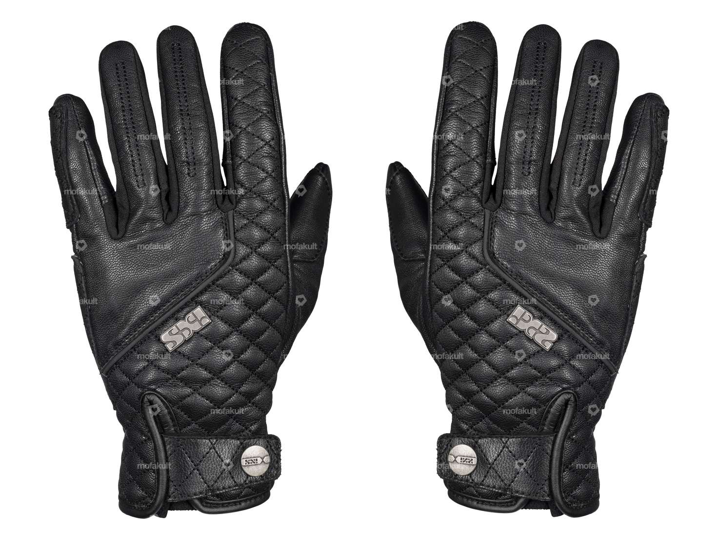 IXS motorcycle glove genuine leather (S - M) black Carousel Image 1