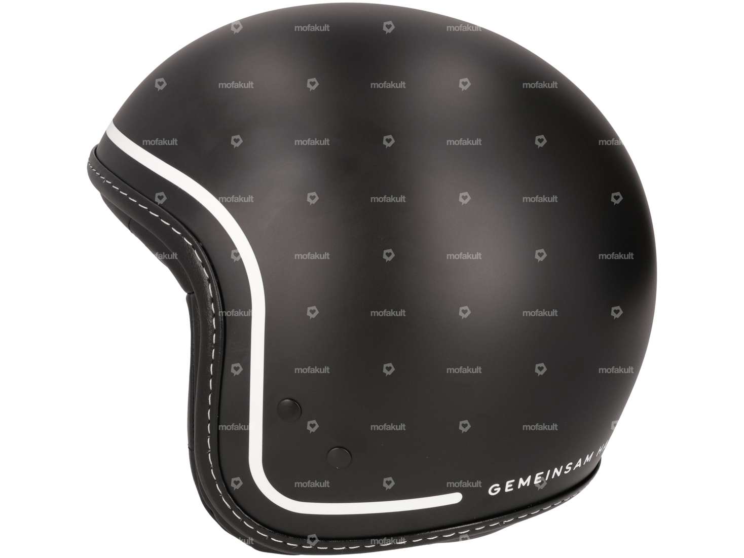 Mofakultwear jet helmet "Kult Line" black Carousel Image 2