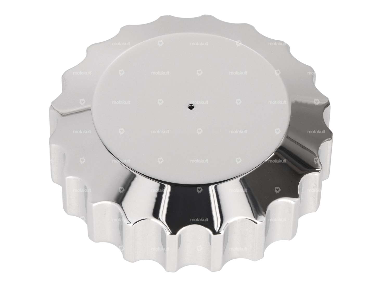 66HEROES fuel filler cap bayonet 30 mm chrome Carousel Image 1