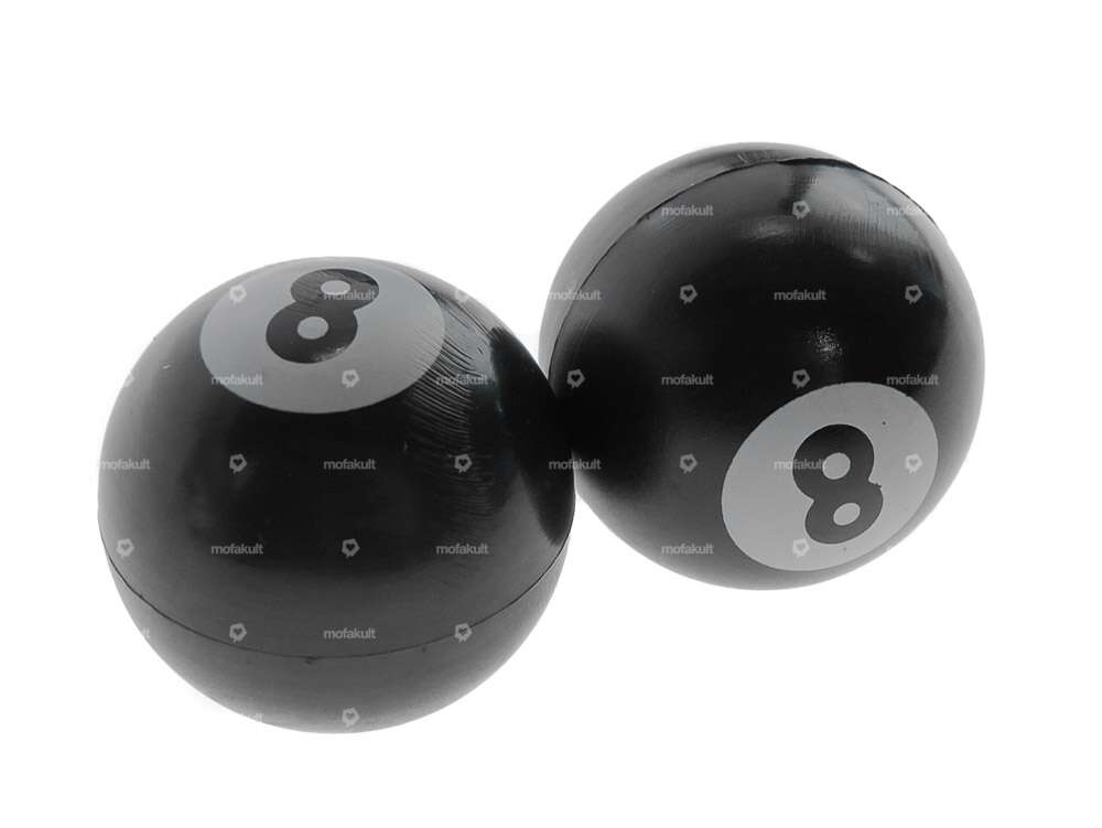 Valve caps billiard black Carousel Image 1