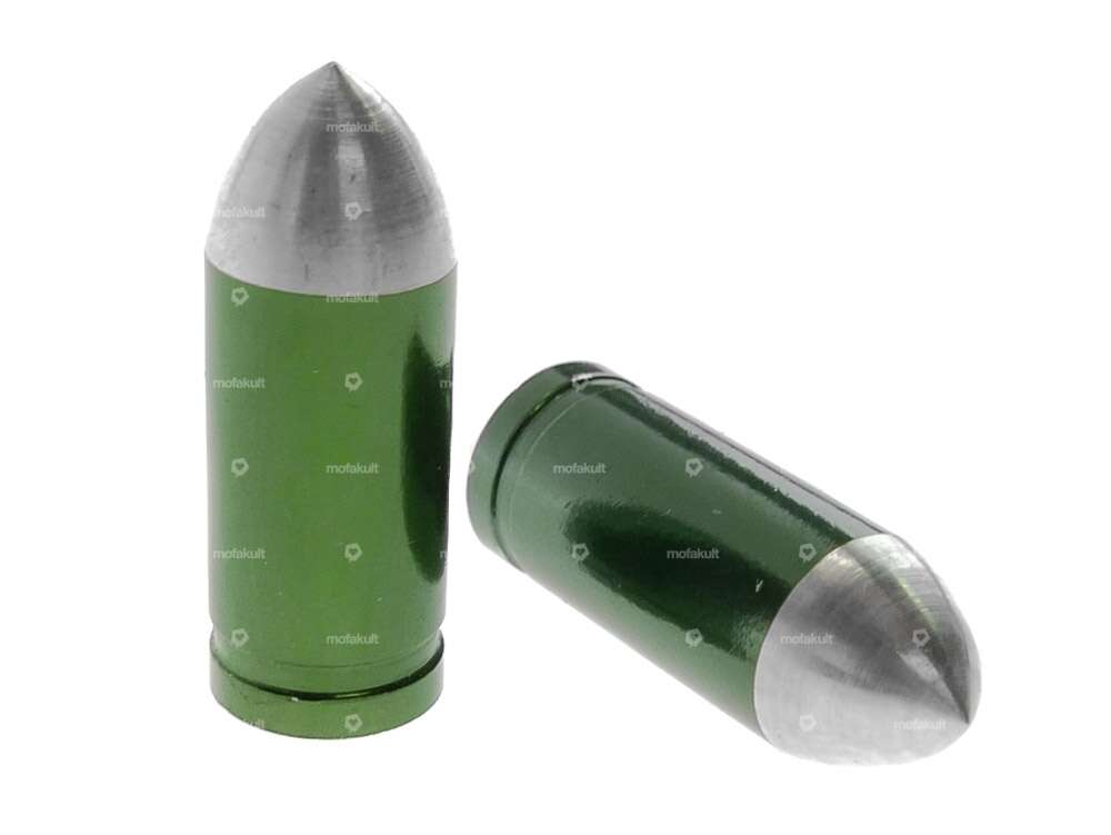 Valve caps cartridge aluminum green / silver Carousel Image 1
