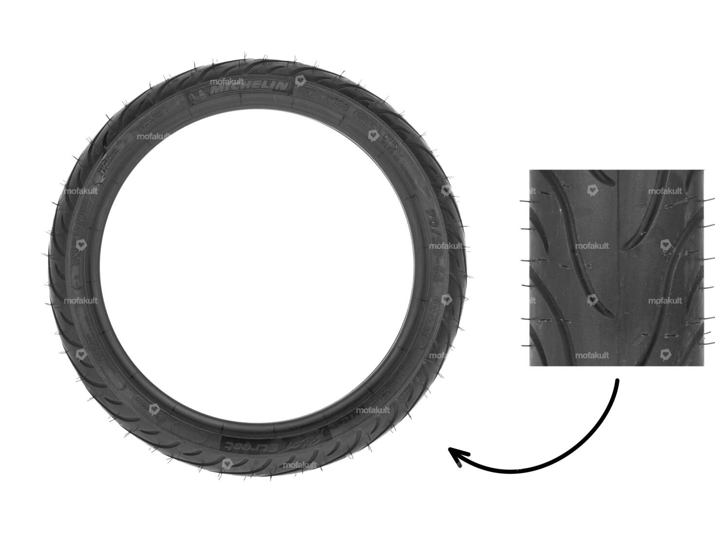 Michelin 80/80 x 14" Pilot Street Semi-Slick tires Carousel Image 1