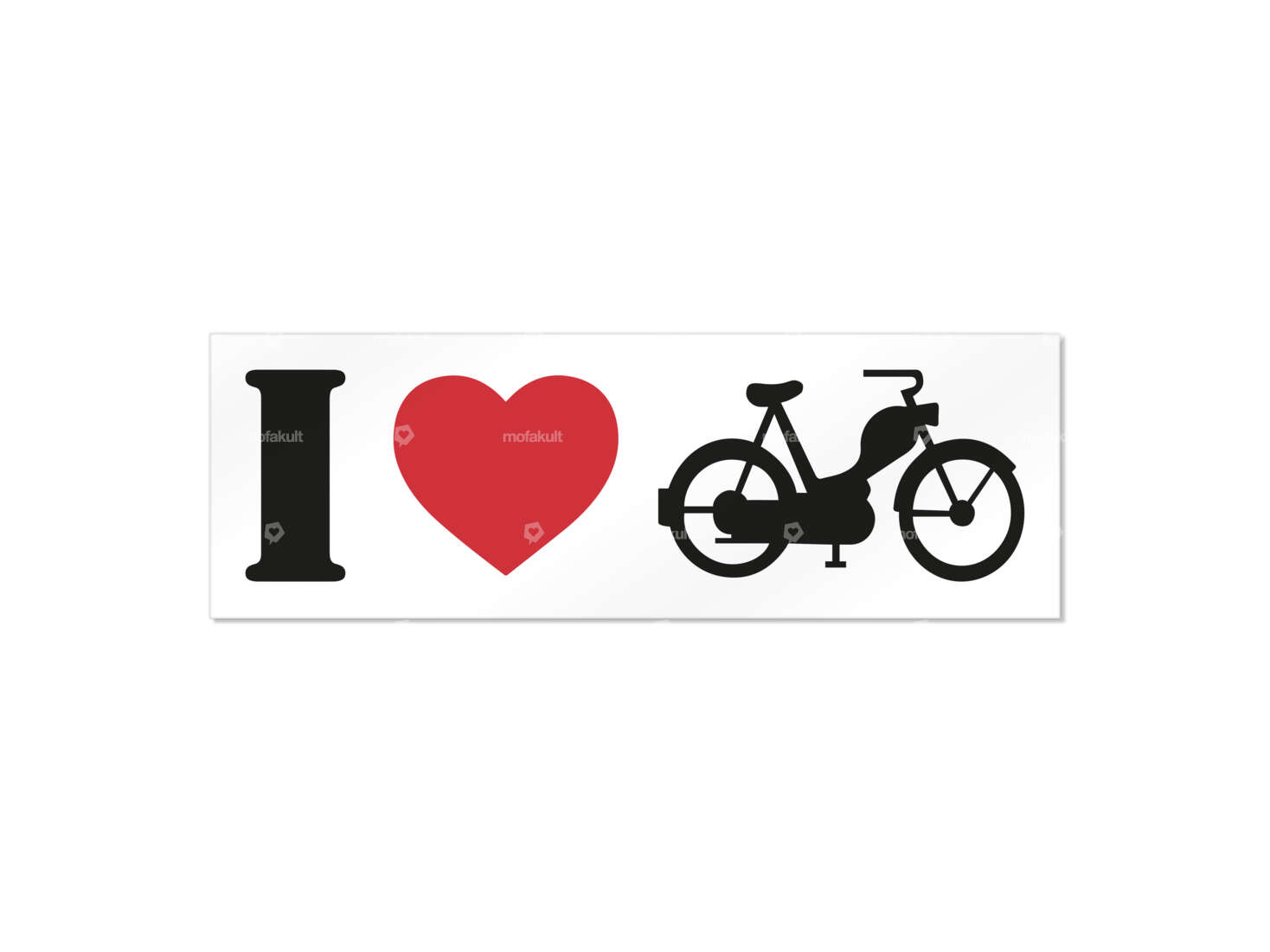 I love Moped" sticker 105 x 35 mm Carousel Image 1