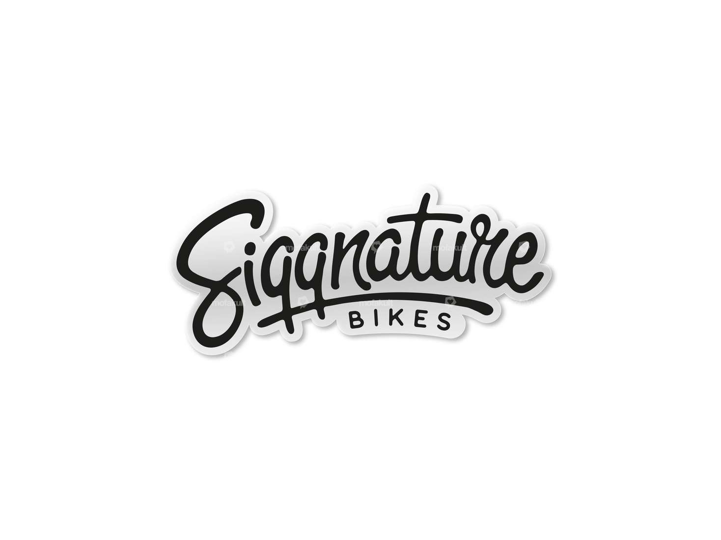 Siggnature sticker "Siggnature Bikes" 70 x 30 mm transparent black Carousel Image 1