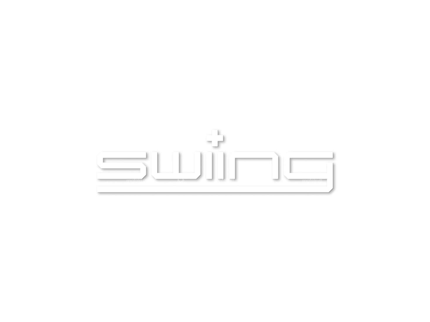 Sticker "swiing" white 80 x 21 mm foil plot Carousel Image 1