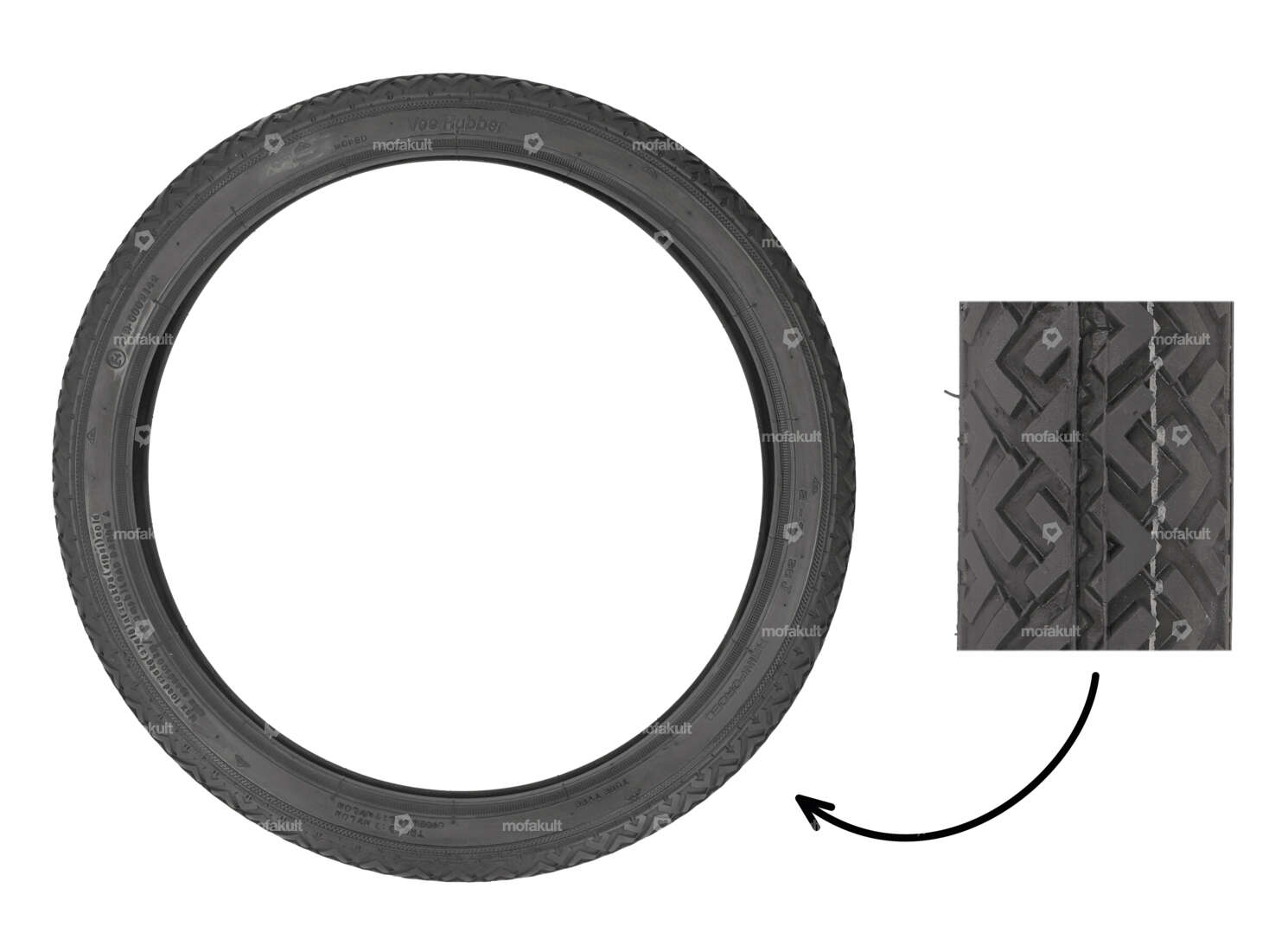 VeeRubber 2.00 x 16" tires VRM087 (V087) Allround Carousel Image 1