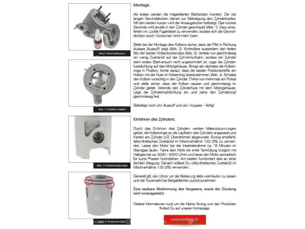 swiing® ingenious tuning set 38 mm | Sachs 503 (fan-cooled) Carousel Image 3