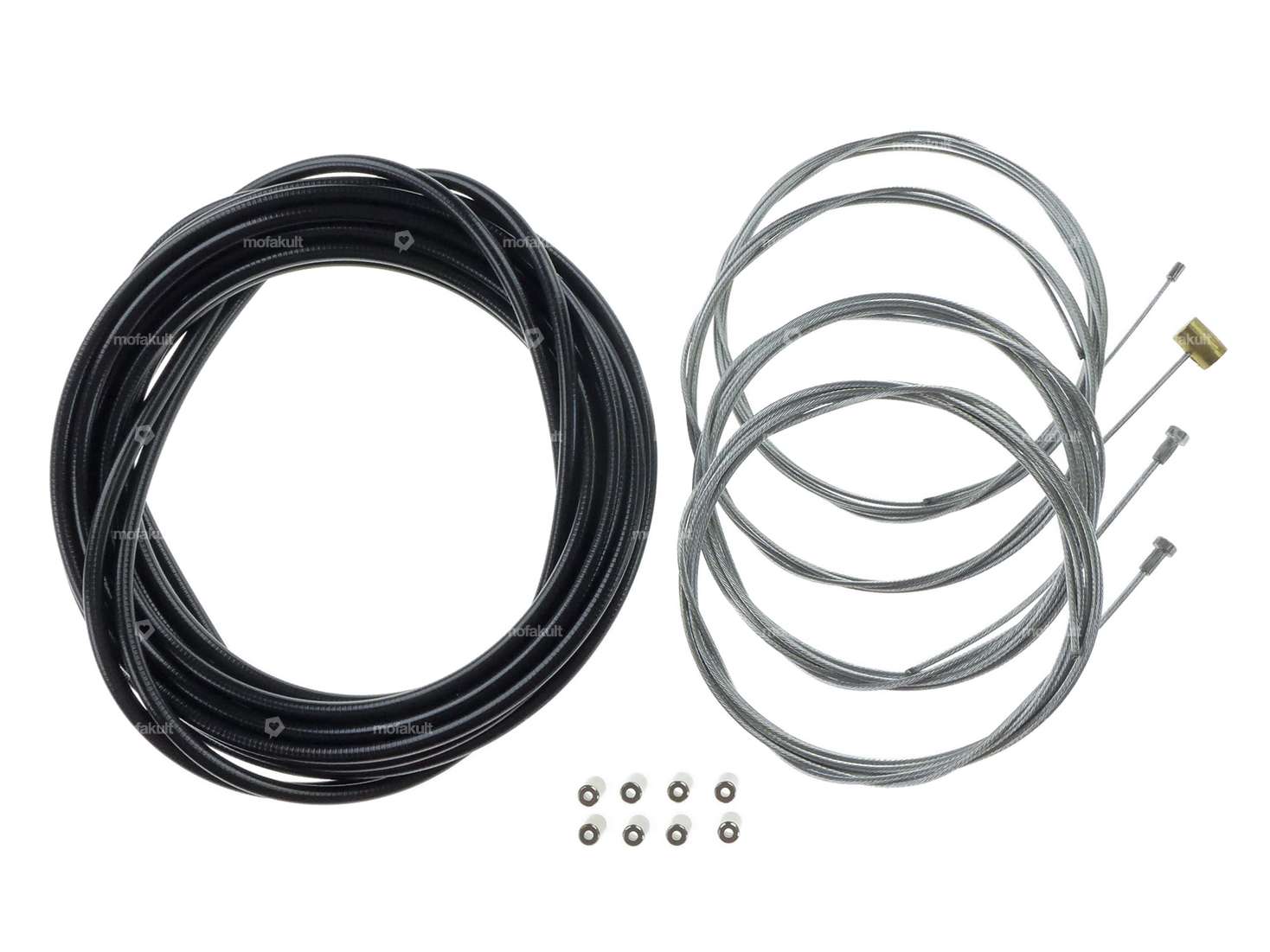 Cable set E50 engine automatic black | Puch Maxi S / N Carousel Image 1