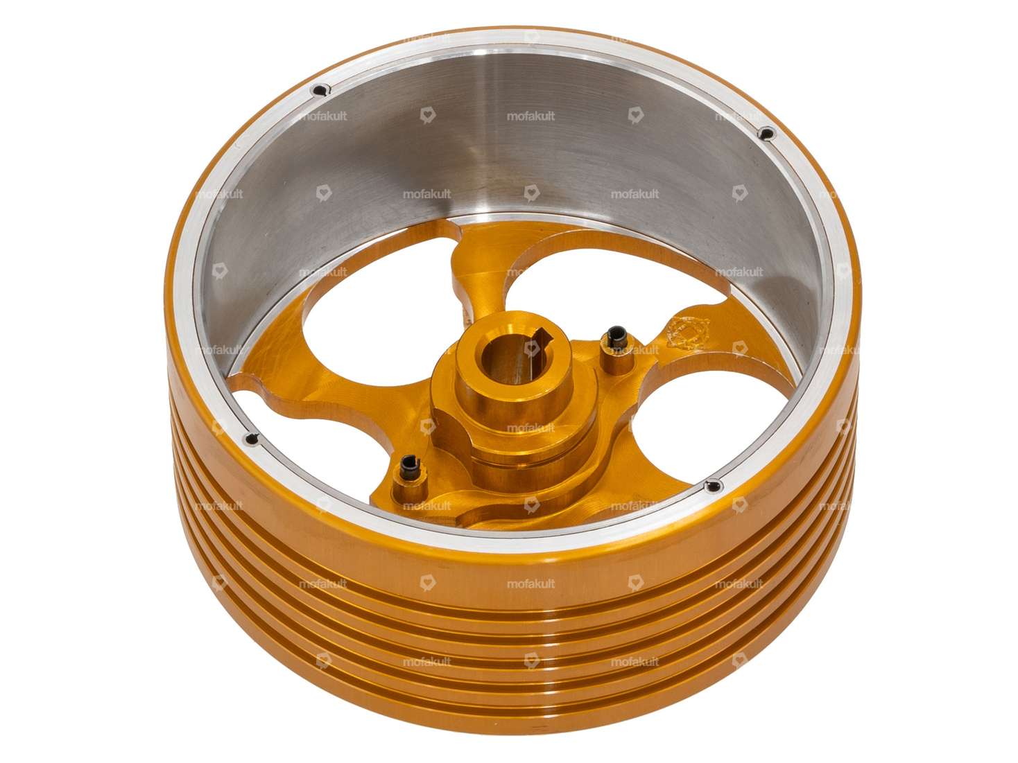 Clutch bell converter Vario CNC aluminum gold | Piaggio Ciao, SI, Bravo, Boxer Carousel Image 2