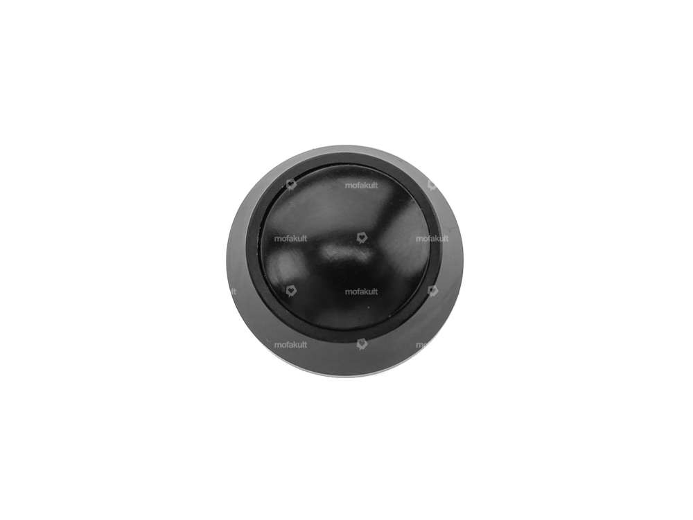 Stop knob round aluminum black Carousel Image 2
