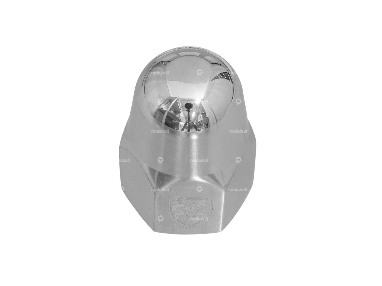 66HEROES cap nut M12x1 stainless steel polished Carousel Image 1