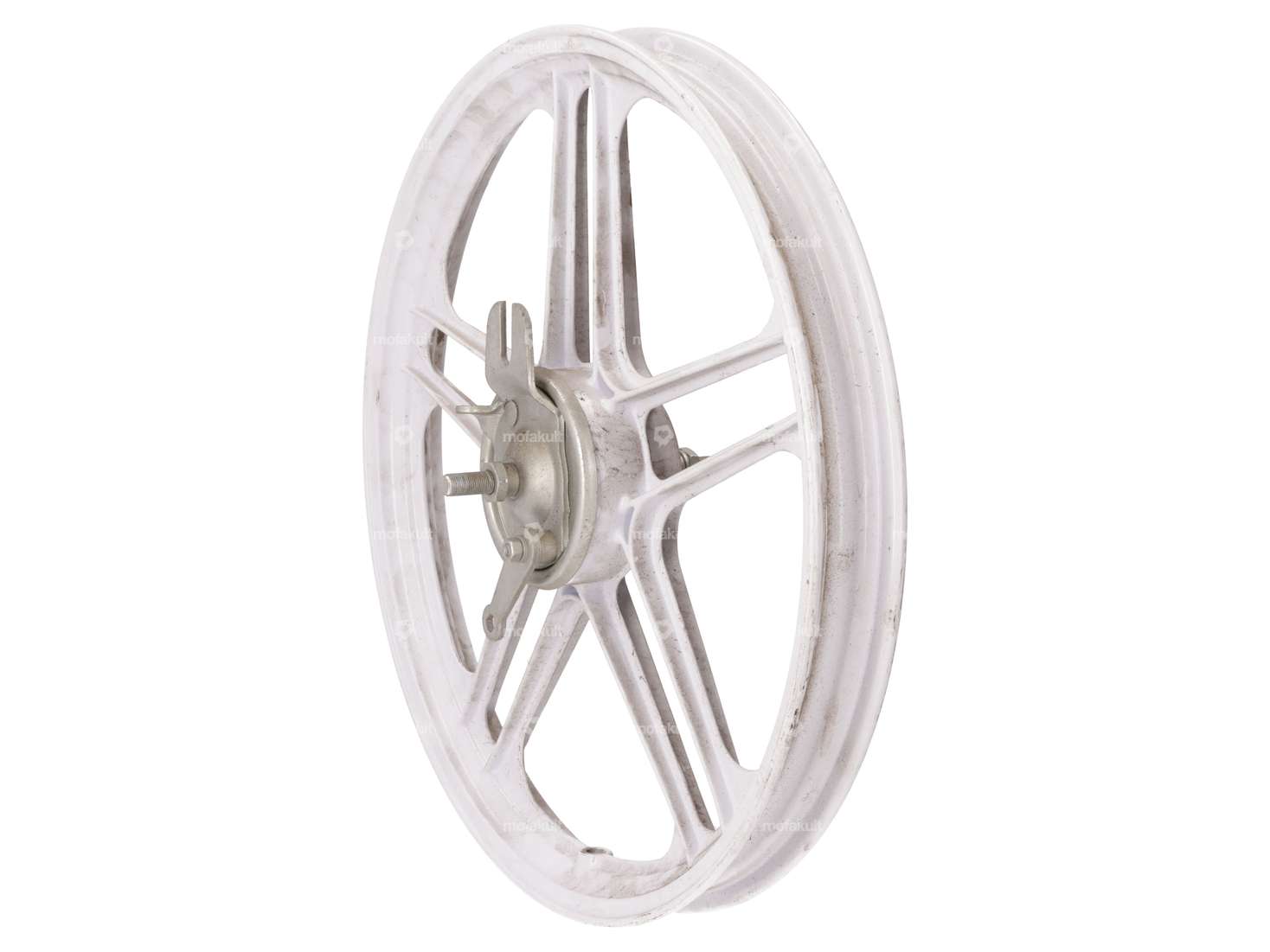 Grimeca alloy rim 16" front white (5/10 spoke) Carousel Image 1