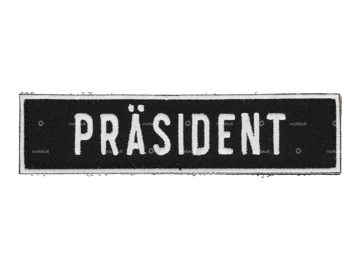 mk-Merch patch "PRÄSIDENT" black Carousel Image 1