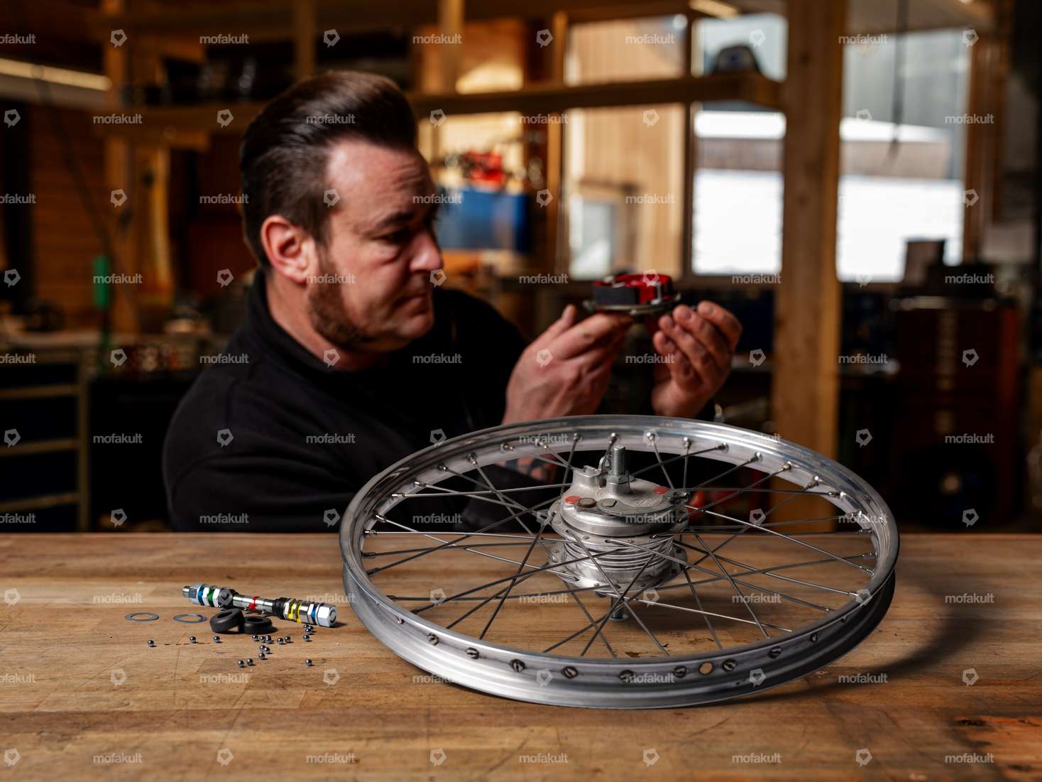 Siggnature hub revision (cone bearing) front spoke rim | Puch Carousel Image 1