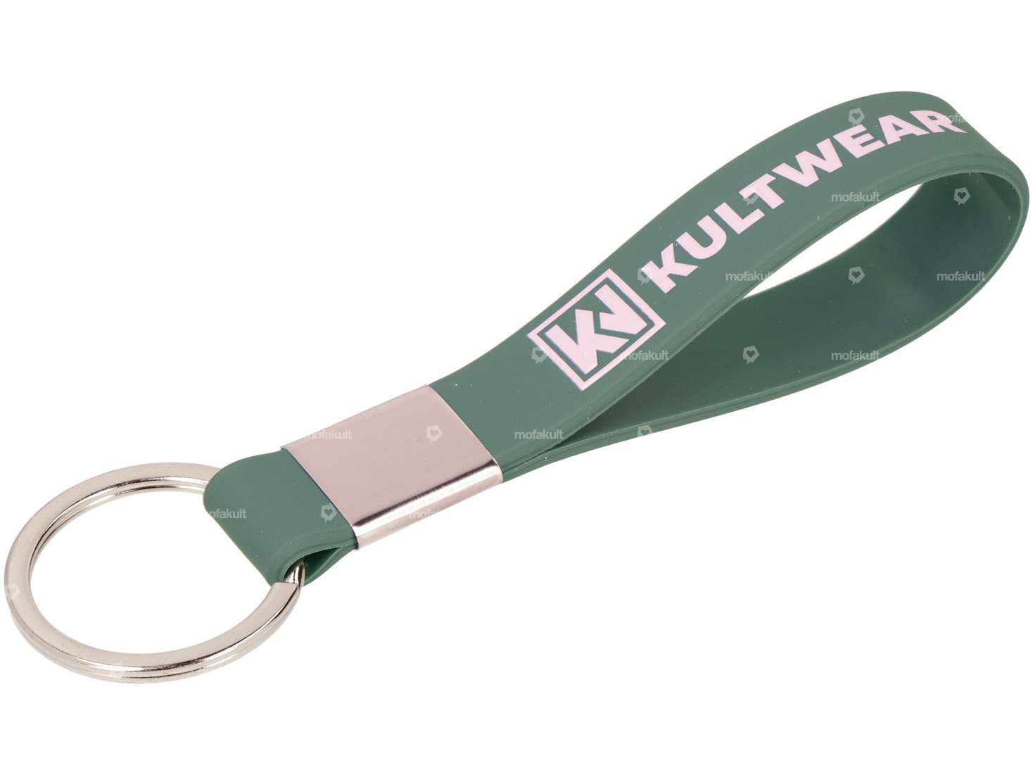 mk-Merch key ring "KULTWEAR" rubber rectangular Carousel Image 1