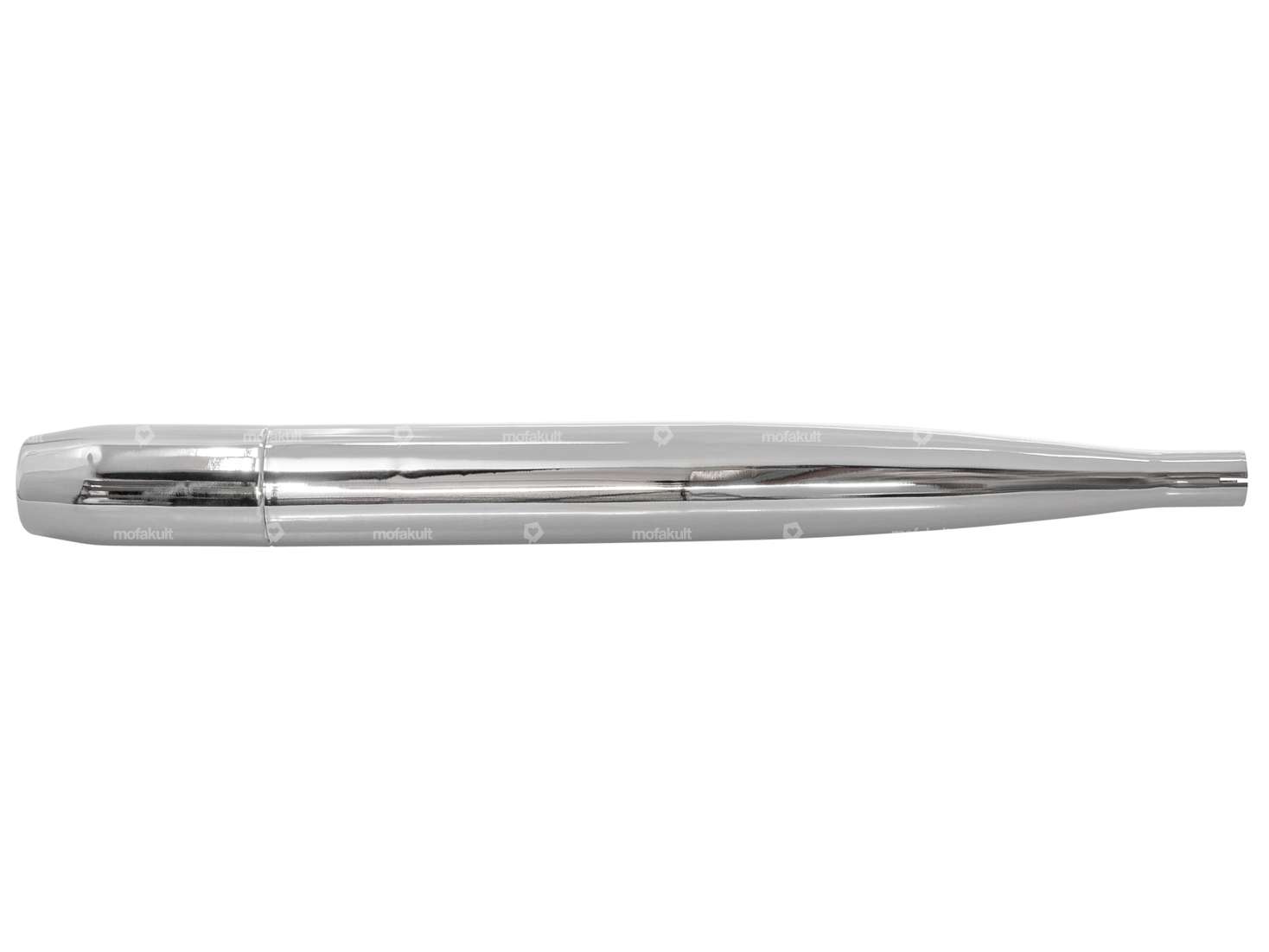 Cigar muffler Ø 28 / 65 mm (end piece closed) chrome Carousel Image 1