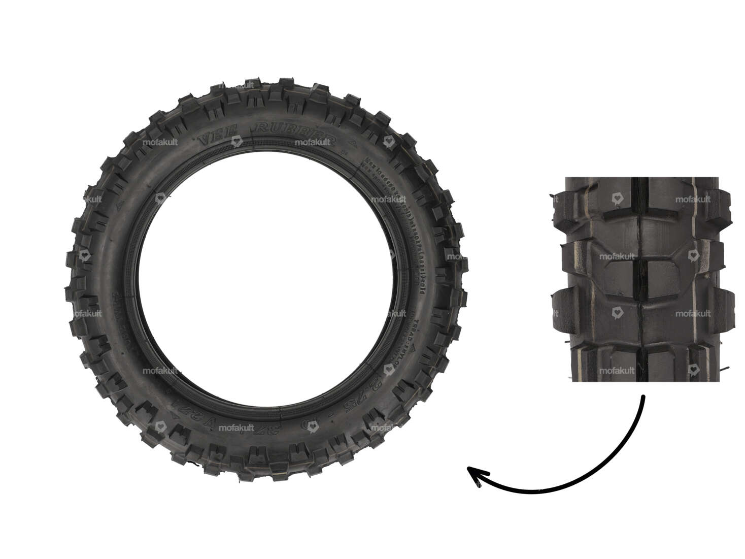 VeeRubber 2.75 x 10" tires VRM271 (V271) studs Carousel Image 1
