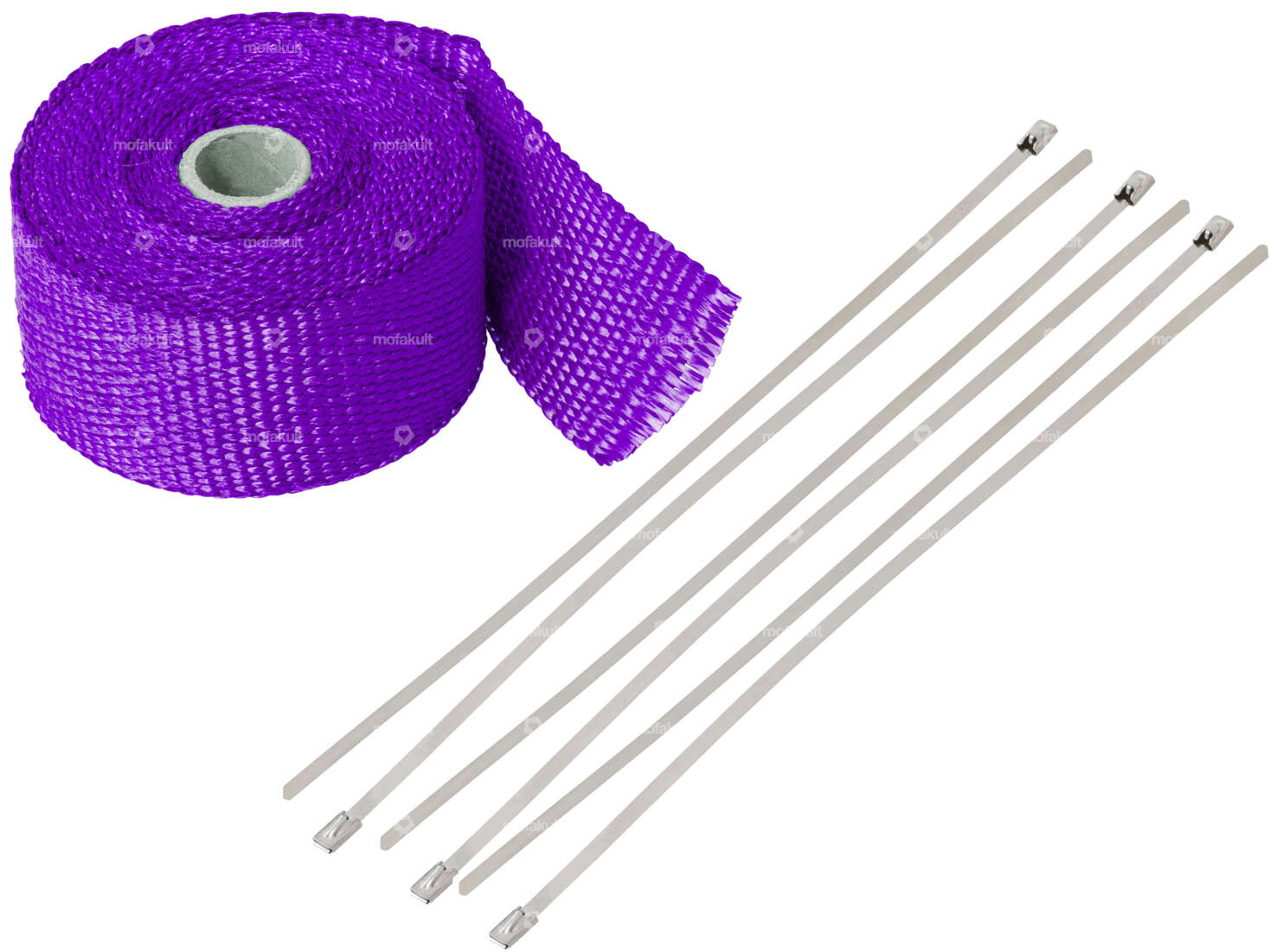 Heat protection tape with fastening purple 10 m Carousel Image 1