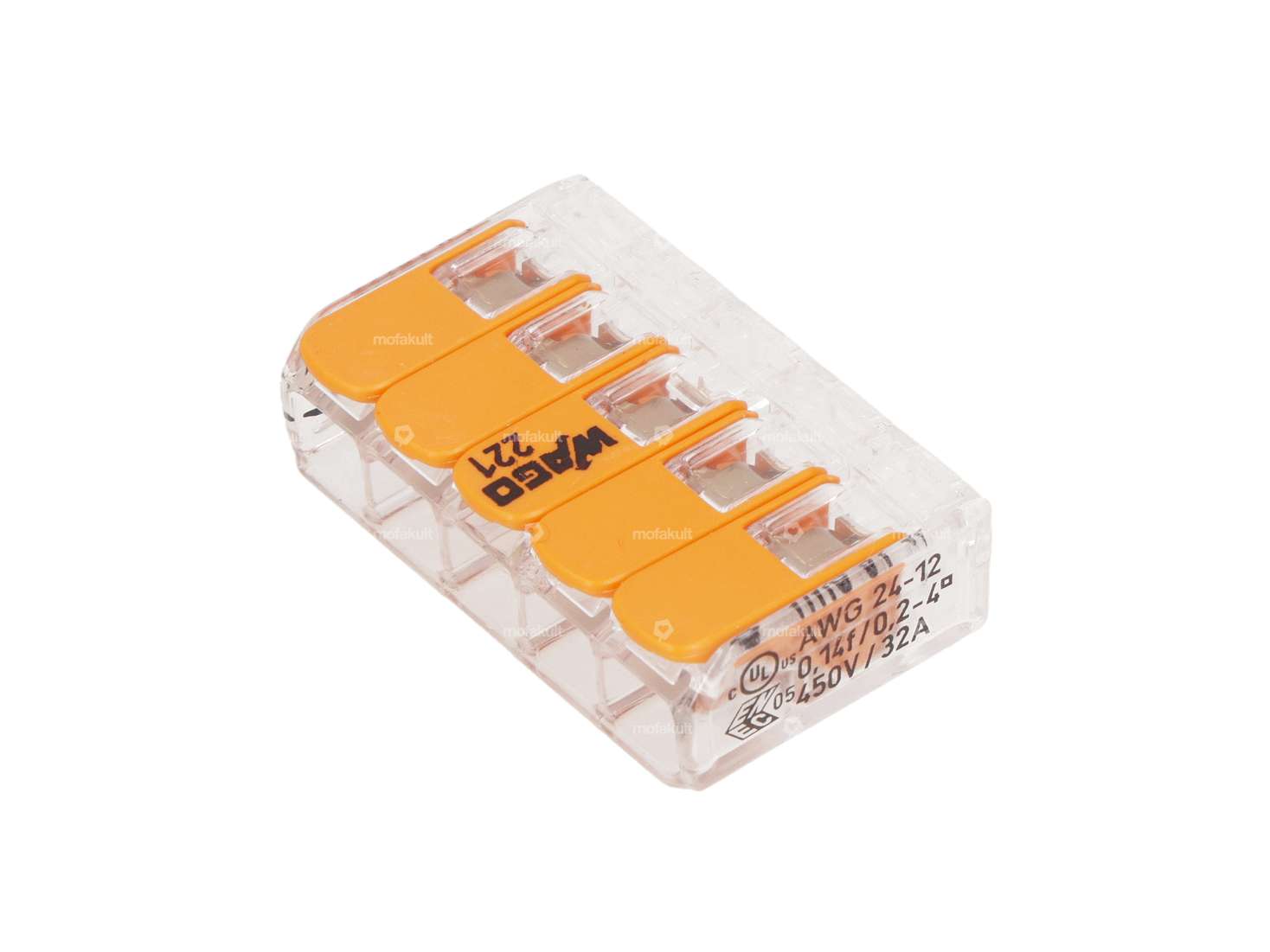 WAGO parallel connector 5 conductors 4 mm with lever Carousel Image 1