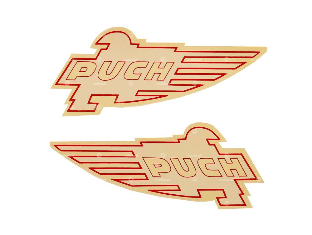 Water decals Puch eagle (red line) pair Carousel Image 1
