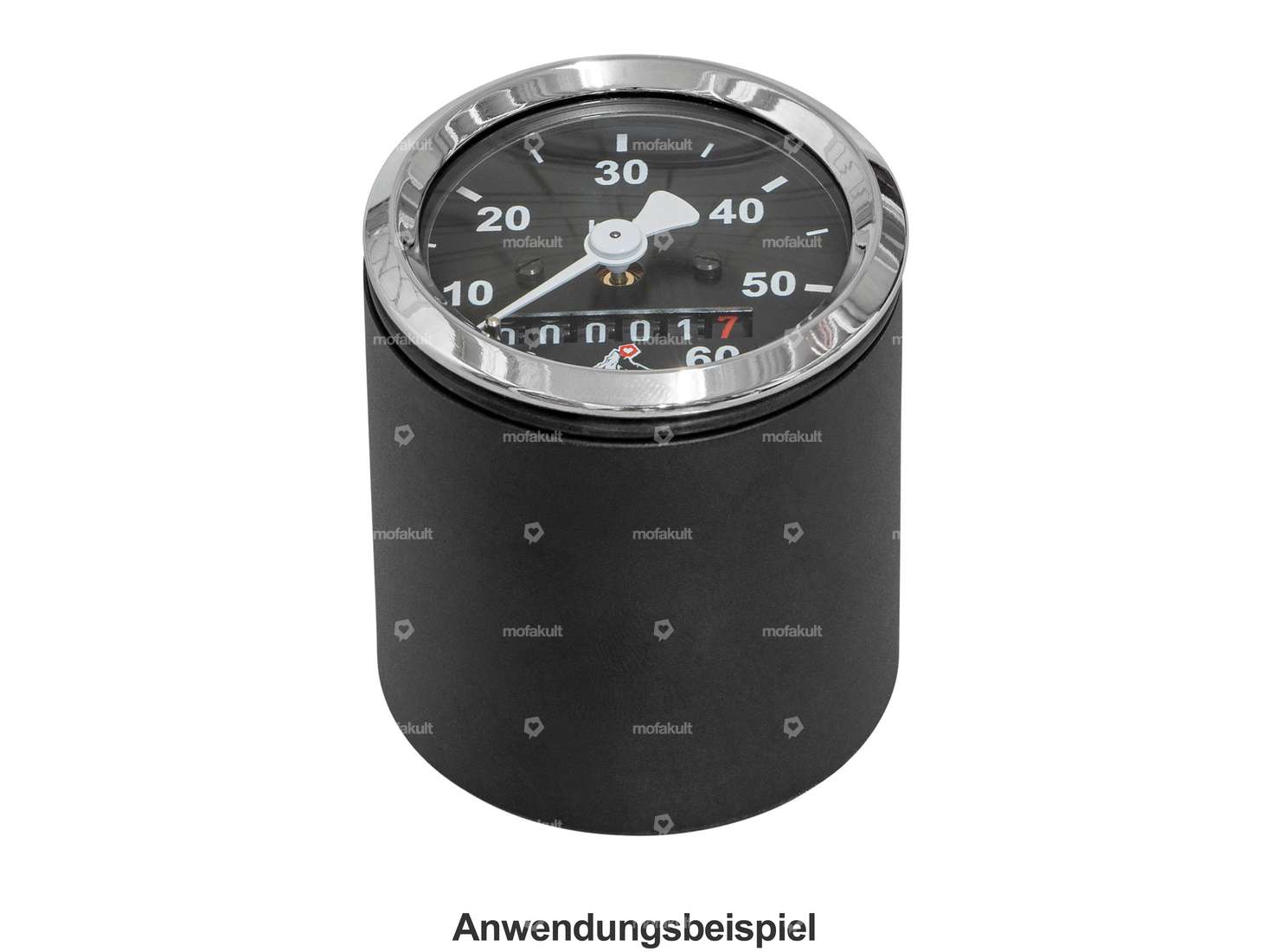 66HEROES speedometer cup Ø 48 mm black anodized Carousel Image 3