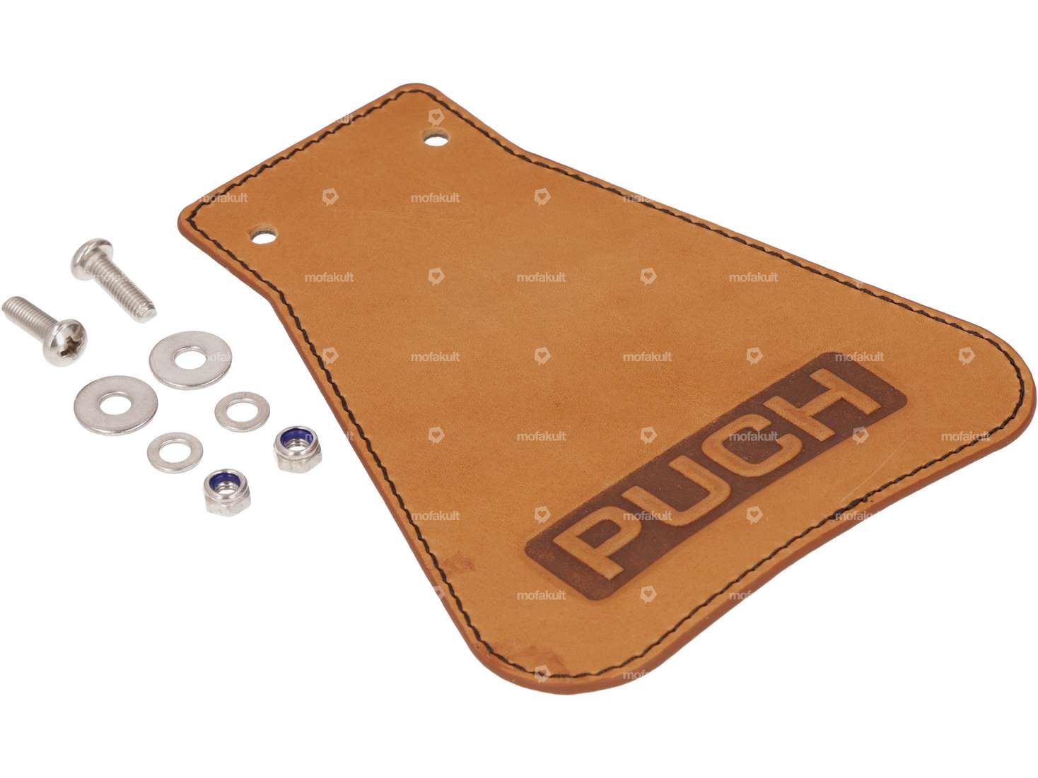 66HEROES splash guard "Puch square" narrow leather Carousel Image 2