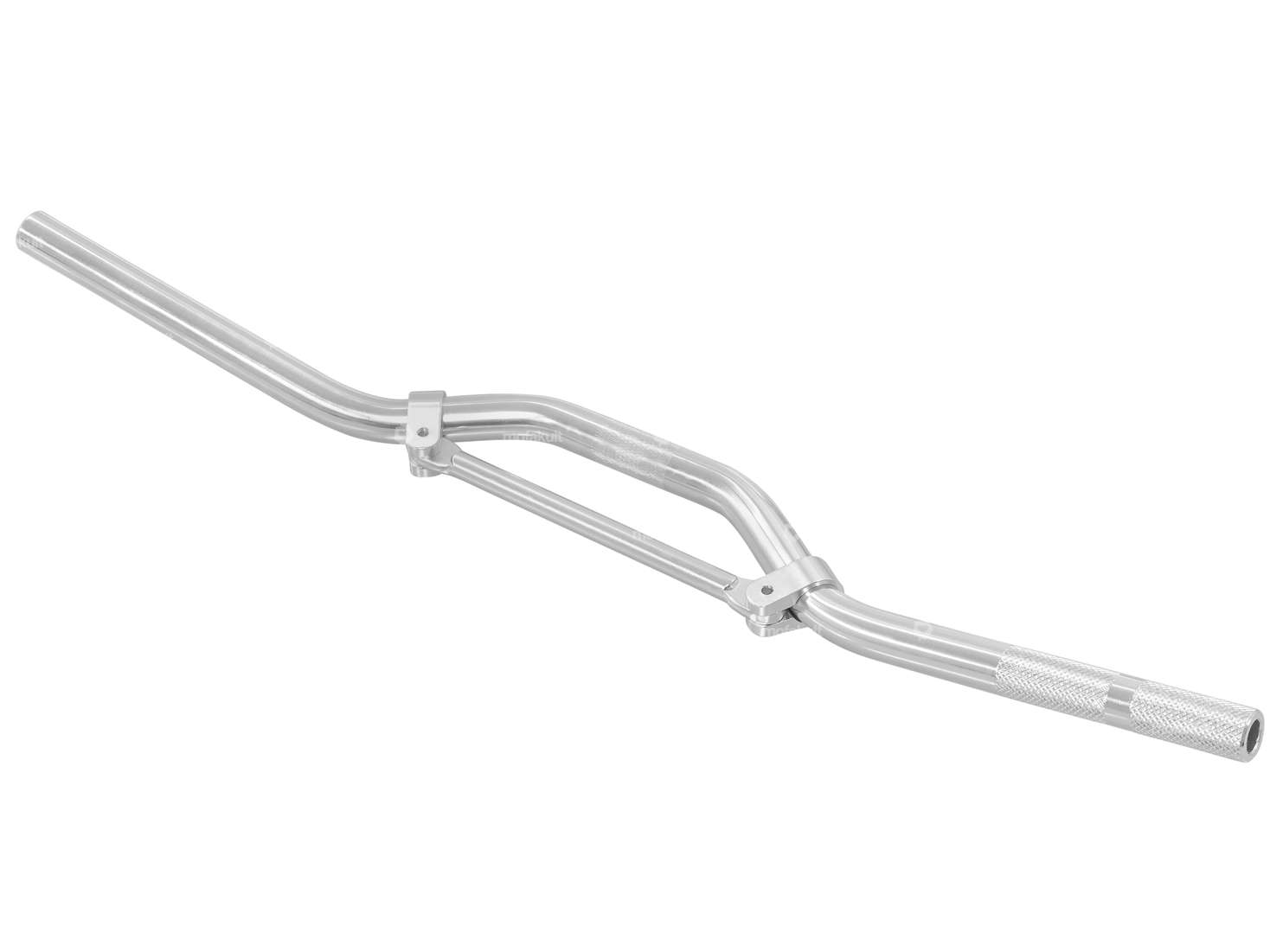 GPO racing handlebar fork plate 7 cm aluminum silver Carousel Image 2