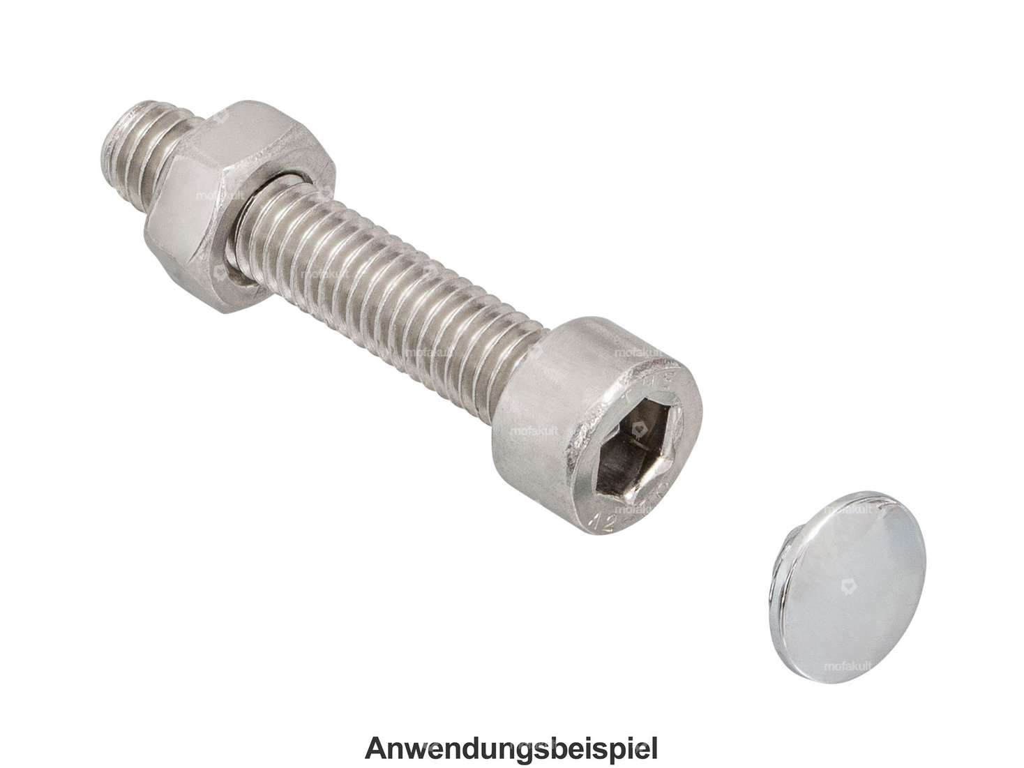 Cover hexagon socket M10 chrome Carousel Image 3