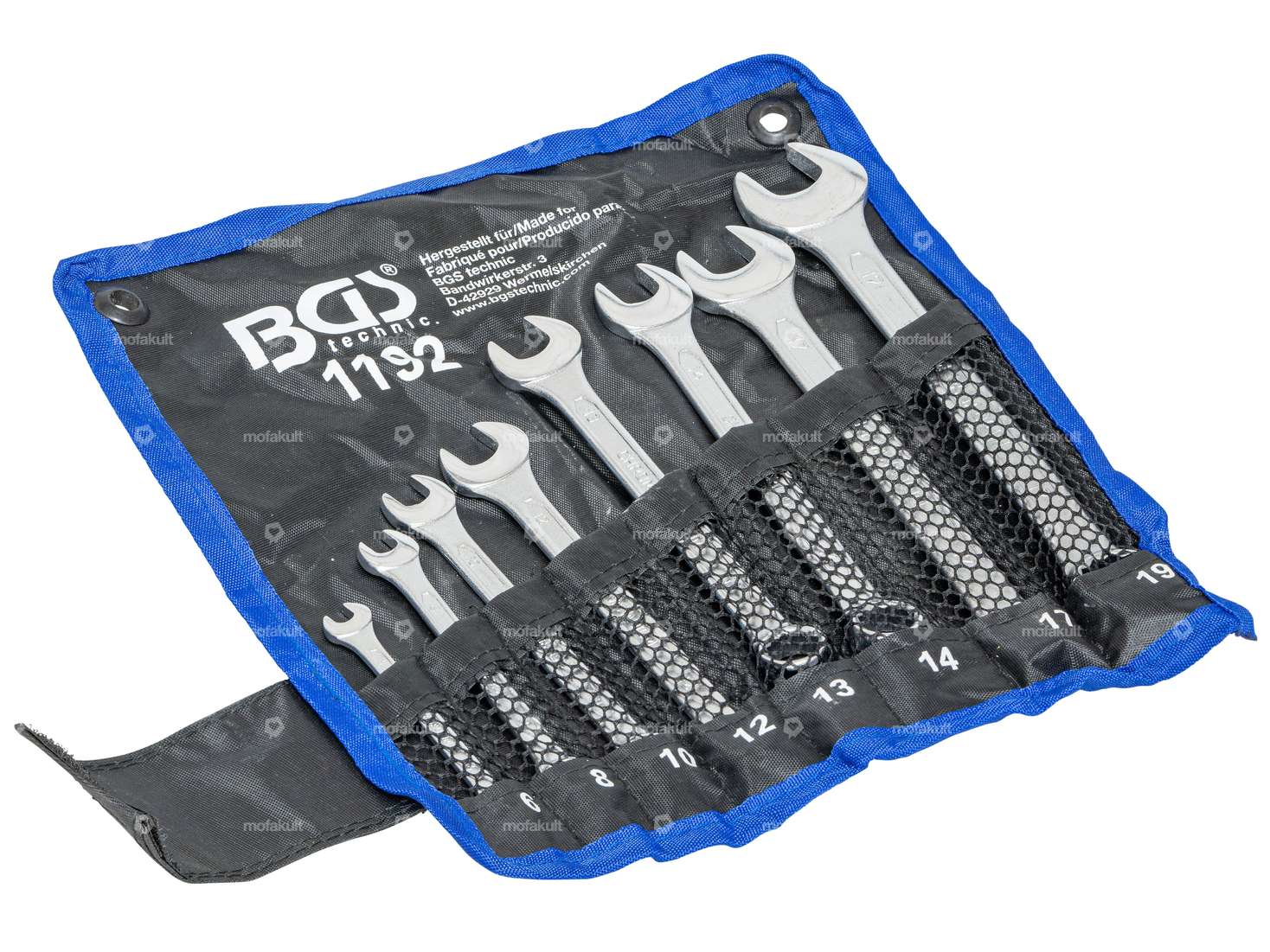 BGS Combination wrench set SW 6 - 19 mm 8 pcs. Carousel Image 1