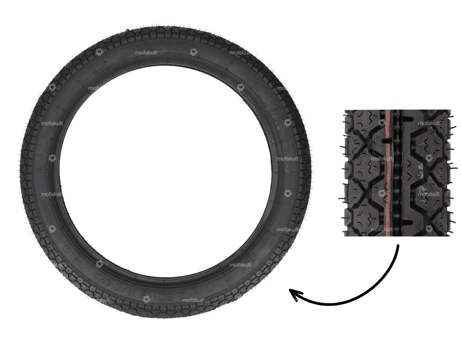 Heidenau 2.50 x 16" tires K36/1 Allround Carousel Image 1