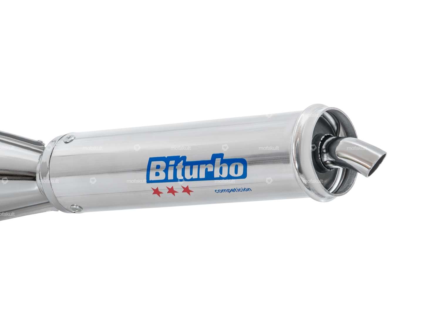 Biturbo exhaust chrome / aluminum | Puch Carousel Image 2
