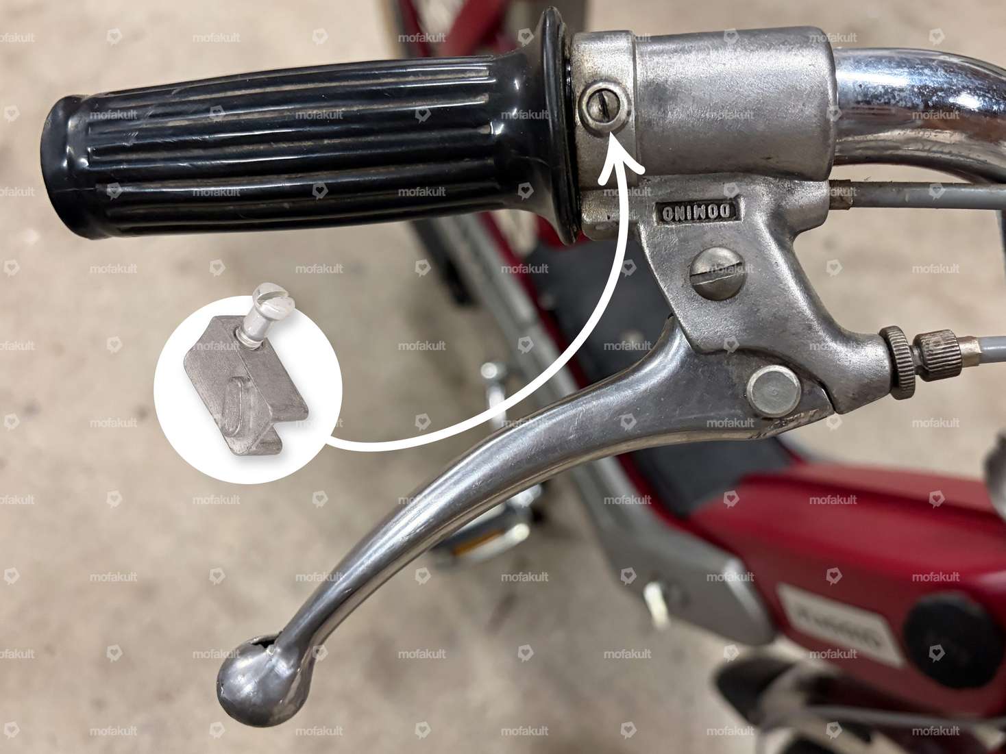 Domino sliding block throttle twist grip aluminum (old model) Carousel Image 3