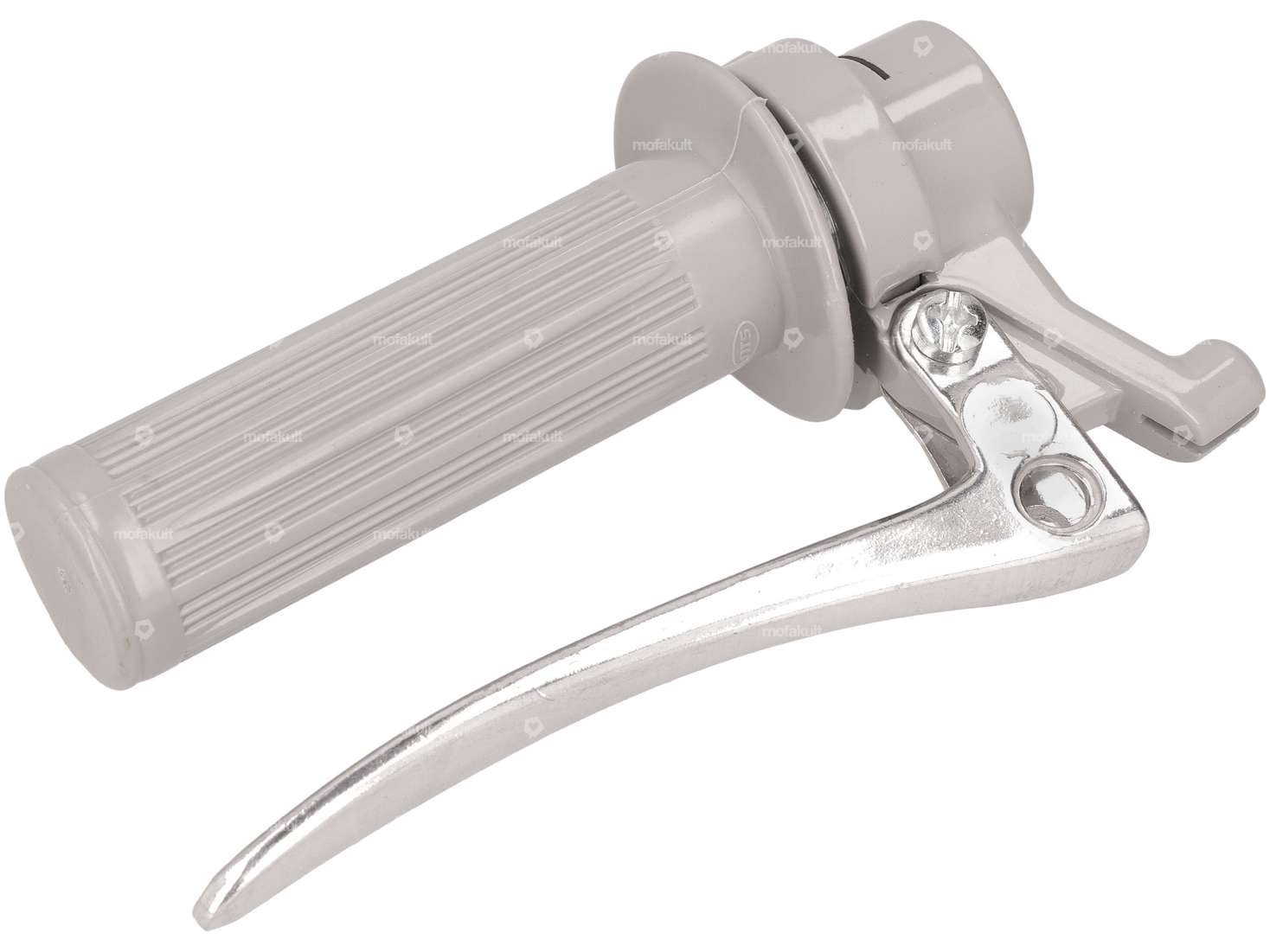 Throttle grip oldschool full cast pointed gray Carousel Image 2