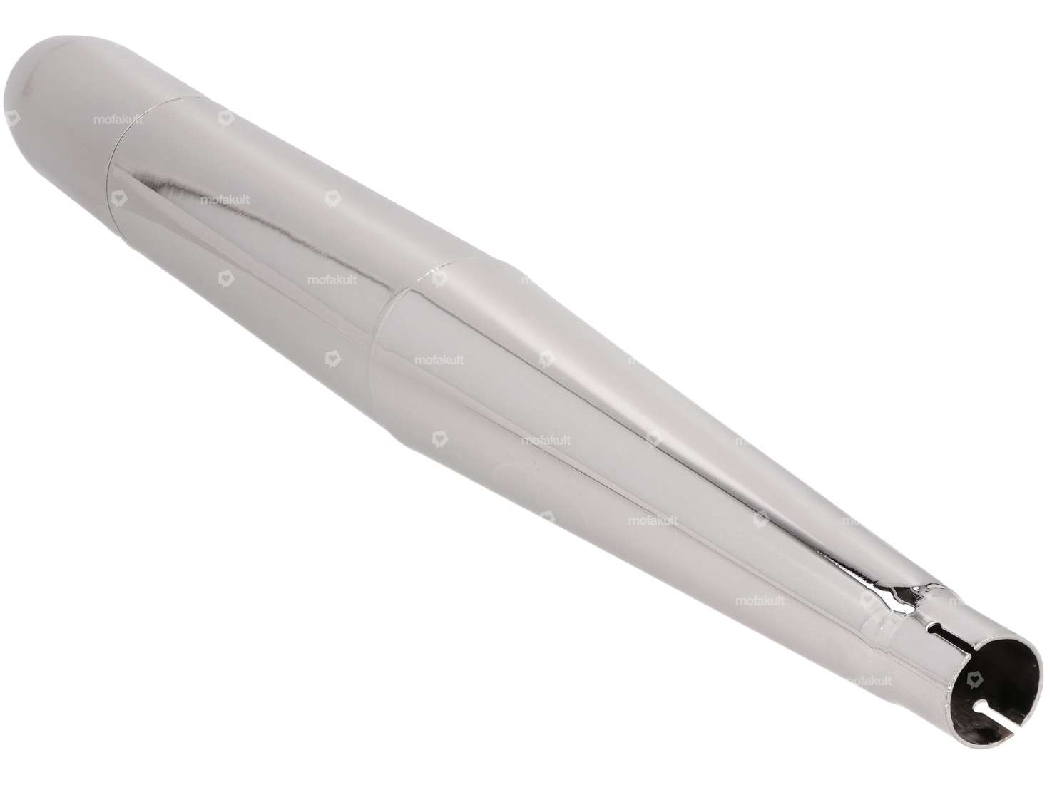 Rear silencer cigar Ø 32 / 70 mm chrome Carousel Image 3
