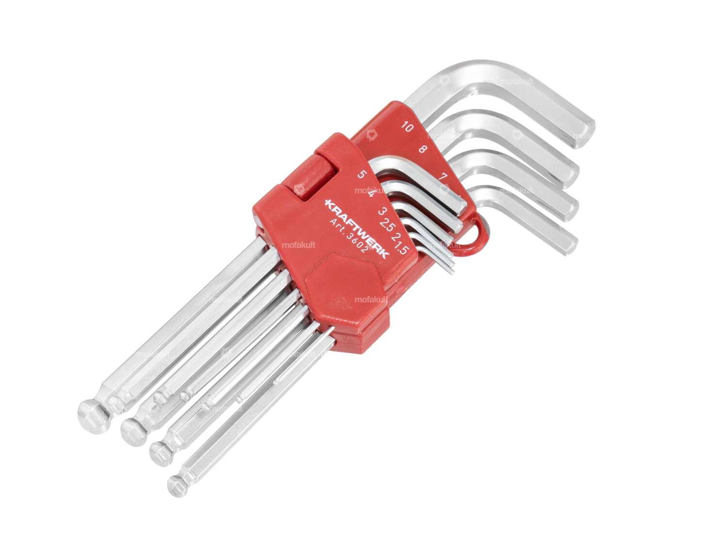 Kraftwerk Allen key set angled 1.5 - 10 mm 10 pcs. Carousel Image 1