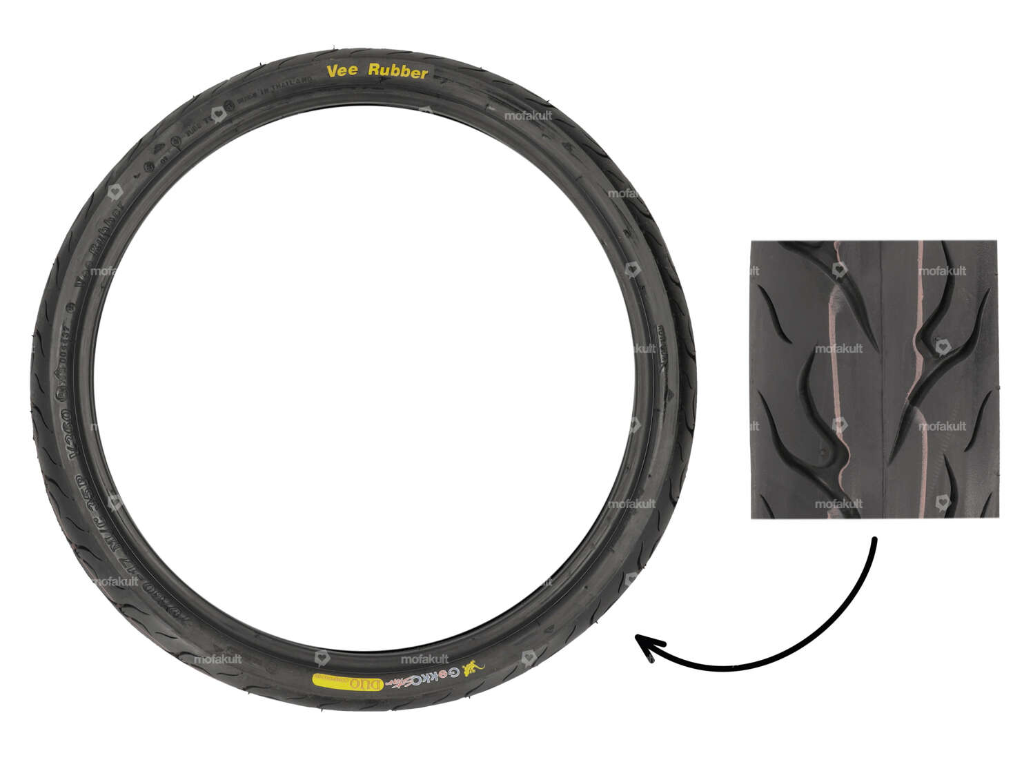 VeeRubber 70/80 x 17" VRM360 (V360) GEKKO STAR semi-slick tires Carousel Image 1