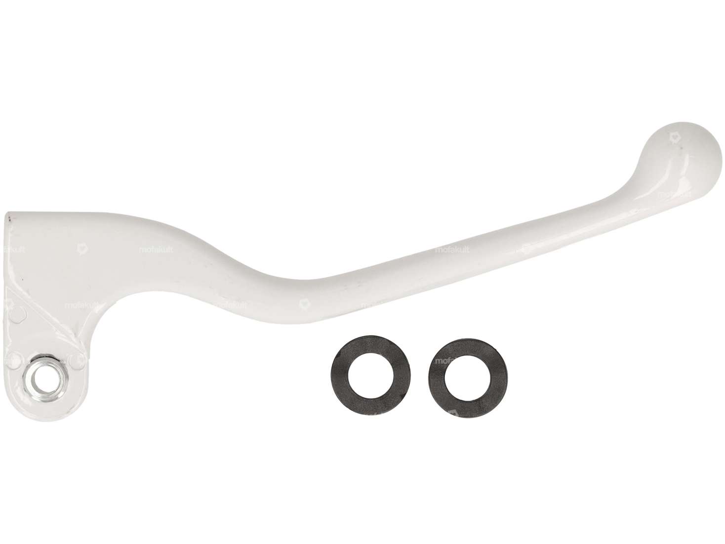 Domino brake lever right short aluminum white NOS Carousel Image 1