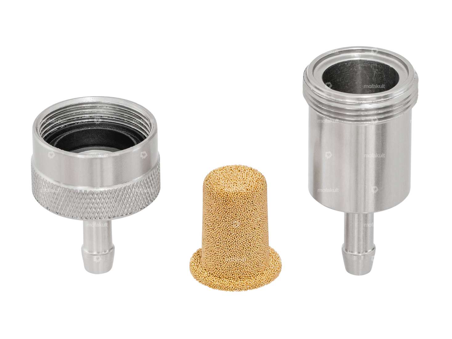 GPO fuel filter connection 6 mm aluminum titanium look (removable) Carousel Image 2