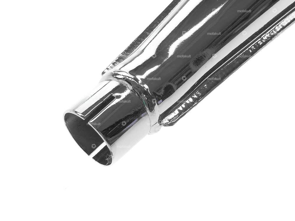 Biturbo muffler 28 mm chrome / gold Carousel Image 4