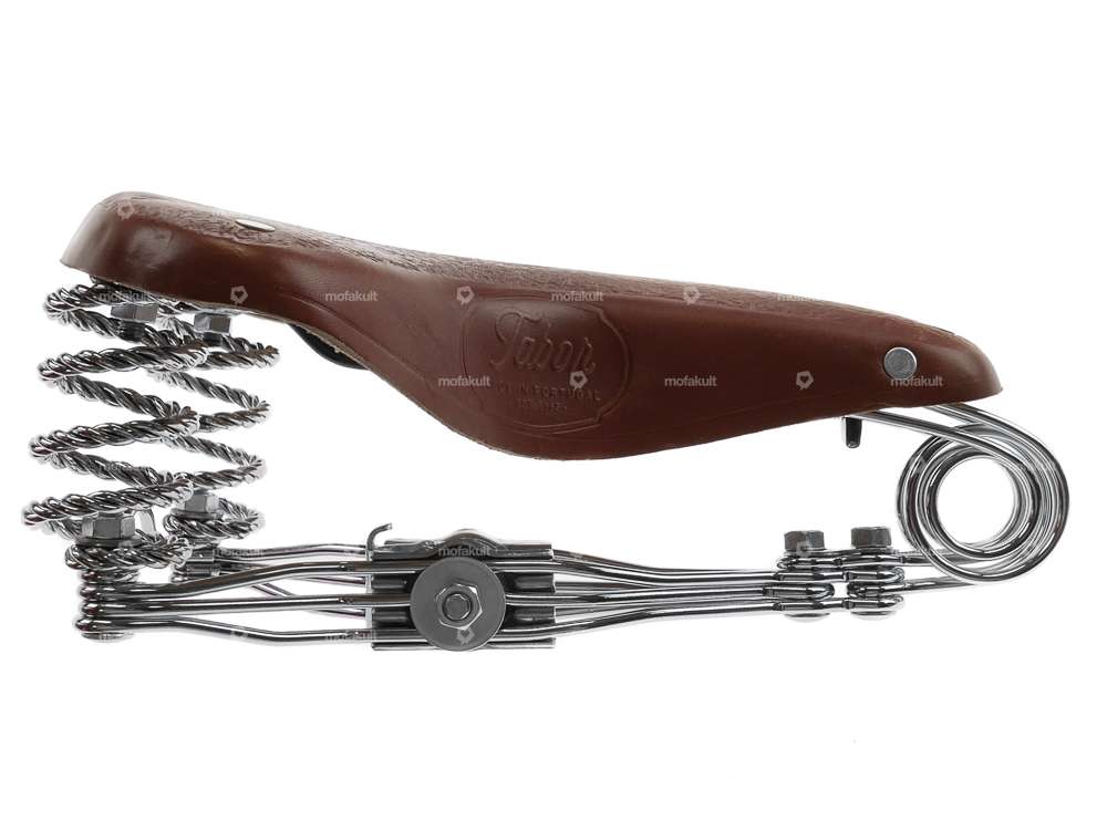 Tabor saddle leather barrel spring turned brown Carousel Image 4