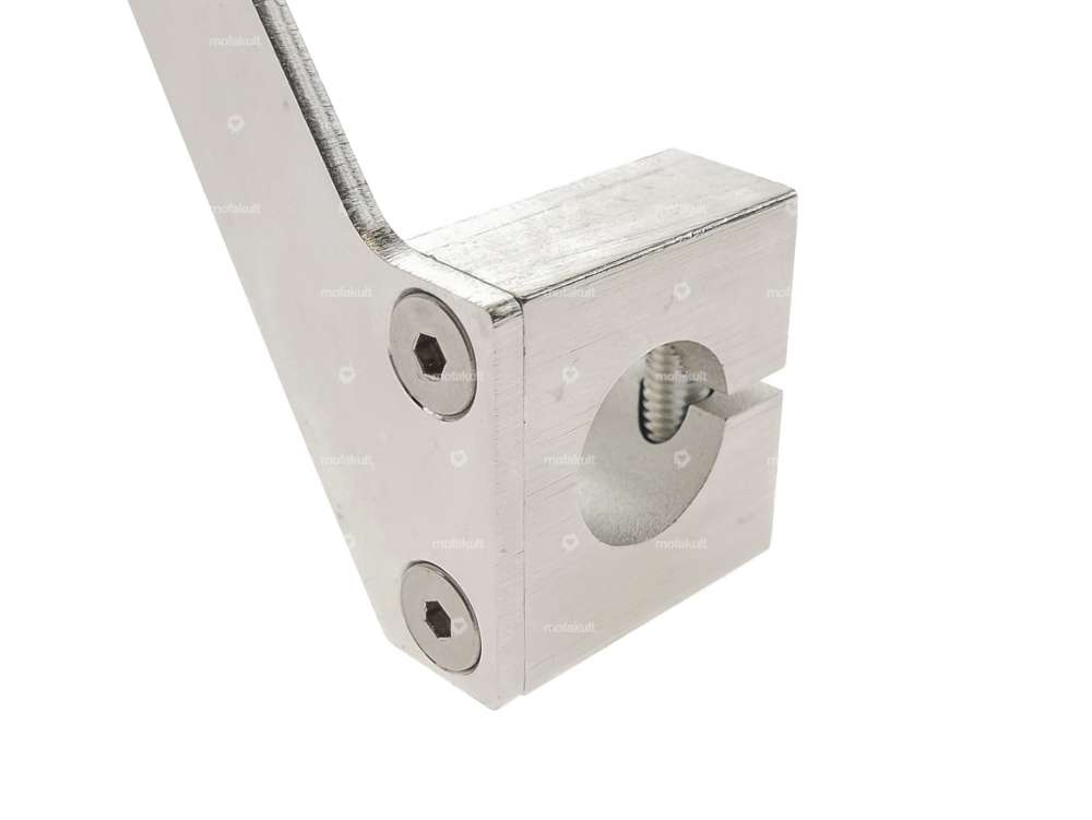 66HEROES License plate holder left side (DE version) Inox Carousel Image 3