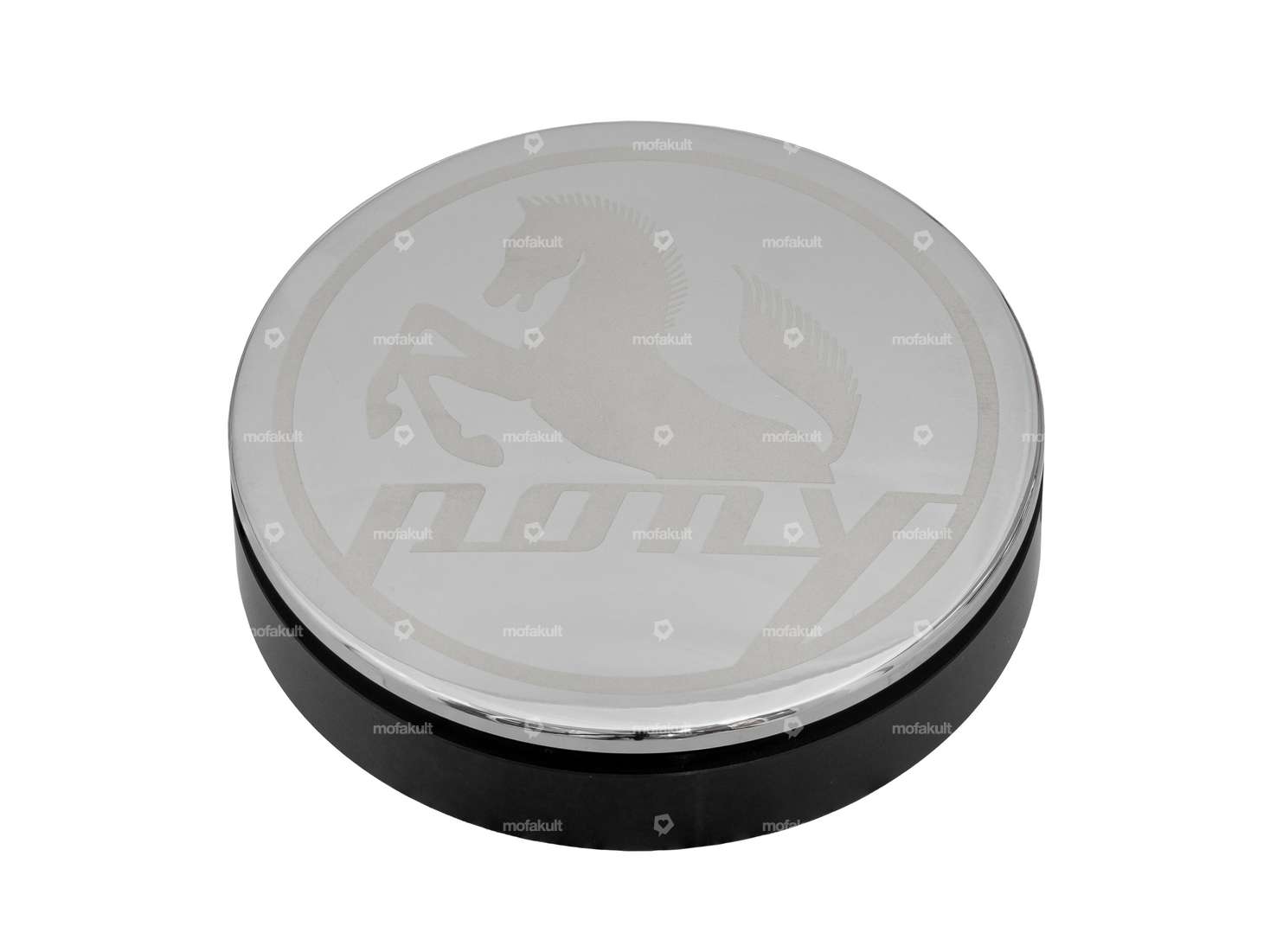 66HEROES speedometer bezel Ø 48 mm "Pony" chrome Carousel Image 1
