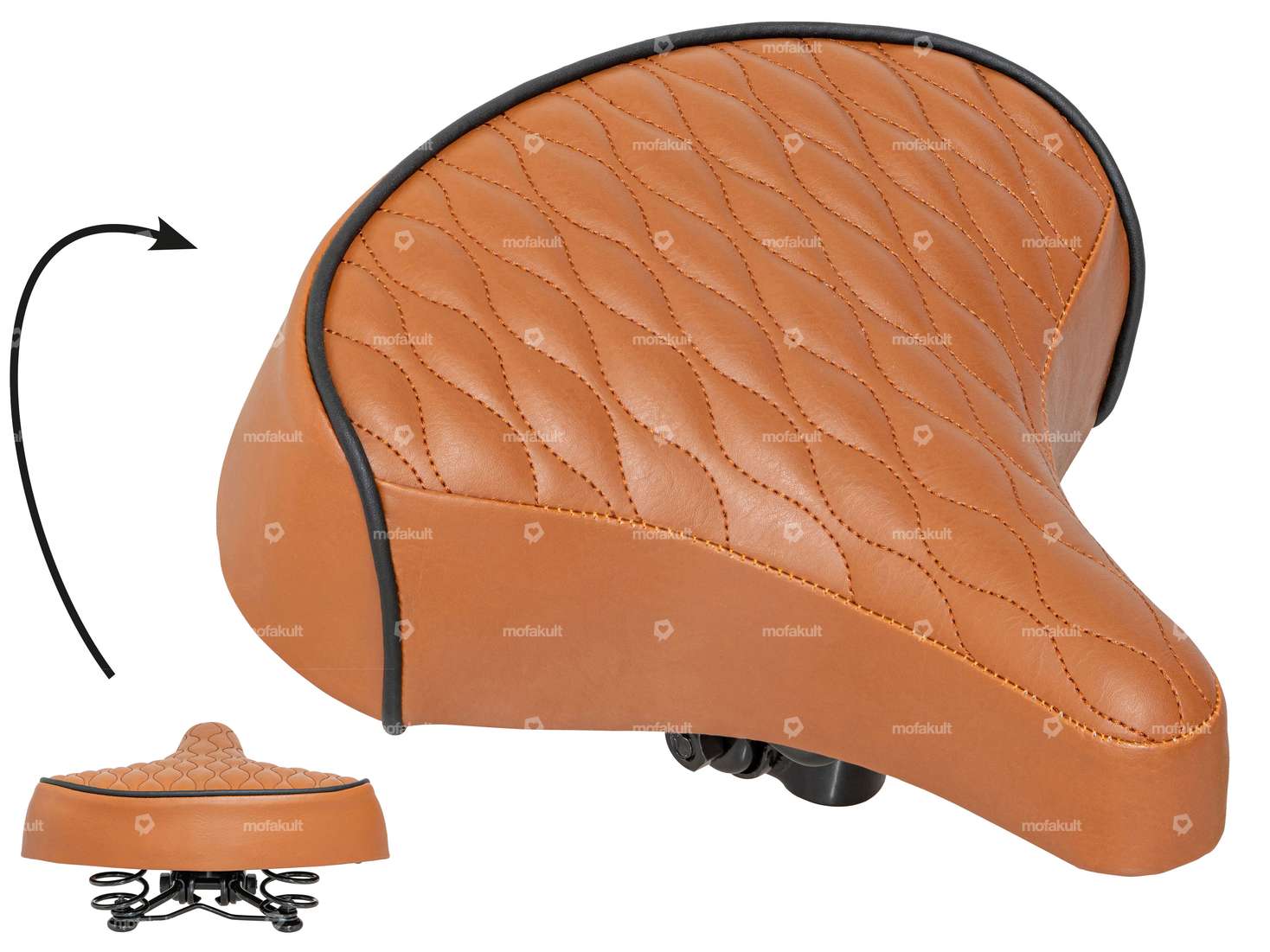 Saddle Classic sprung brown Carousel Image 1