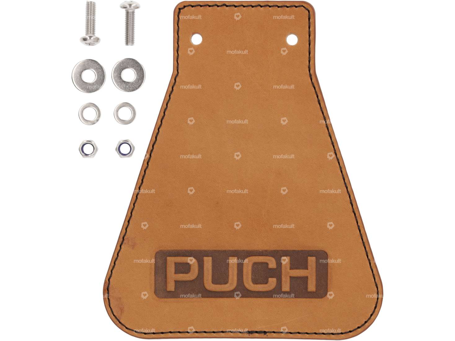 66HEROES splash guard "Puch square" narrow leather Carousel Image 1