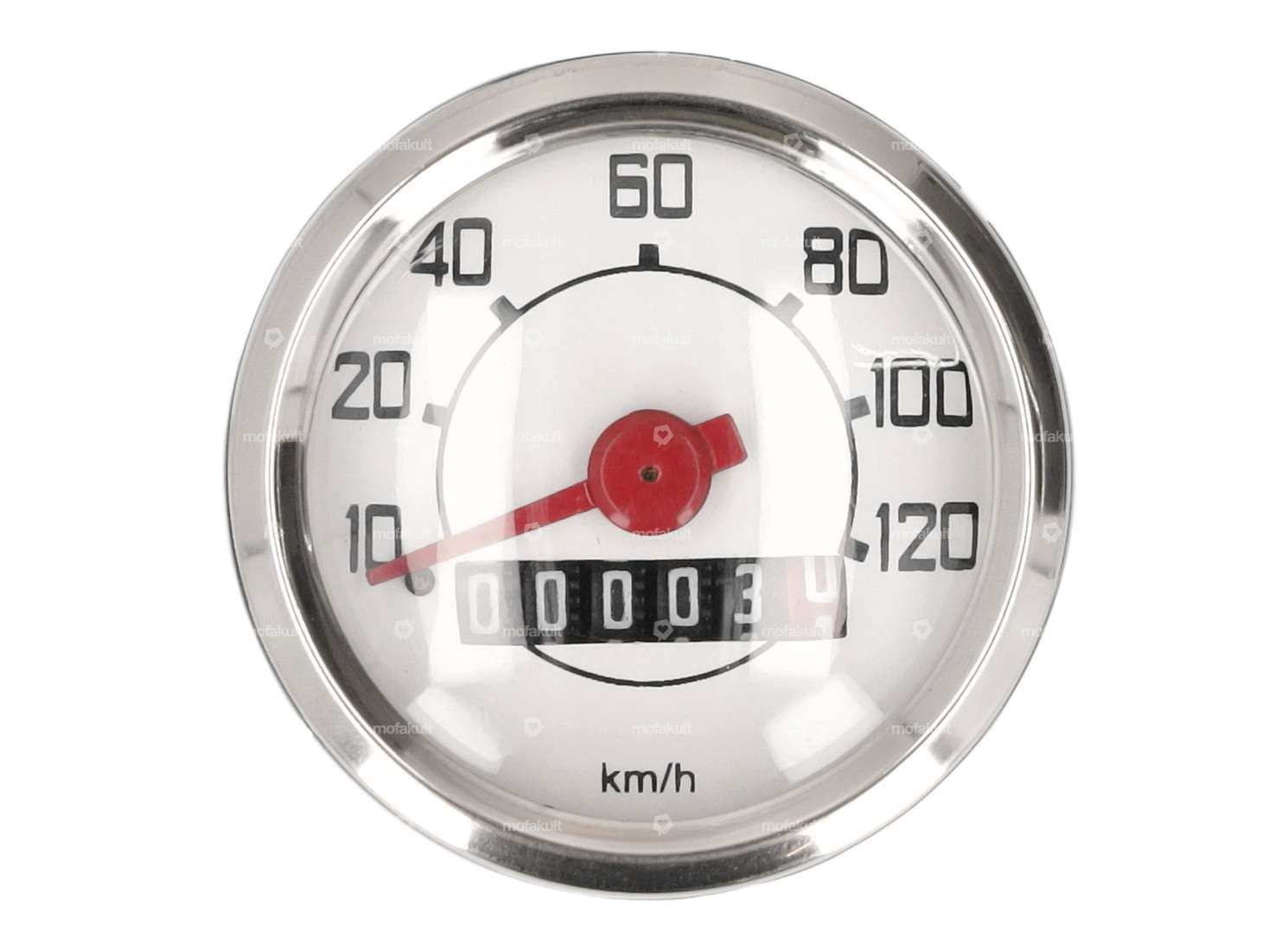 Speedometer 120 km/h Ø 48 mm Veglia replica | Piaggio Ciao, SI, Bravo, Boxer Carousel Image 2