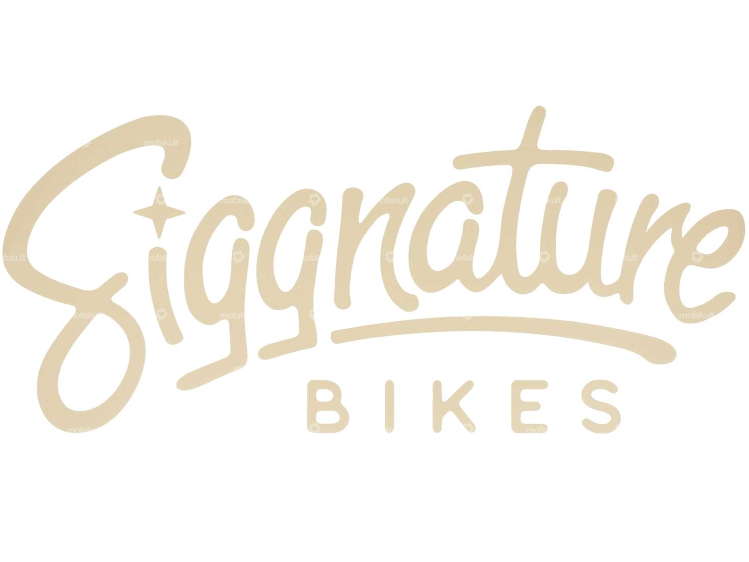 Siggnature sticker "Siggnature Bikes" rear window 50 x 23 cm white Carousel Image 1
