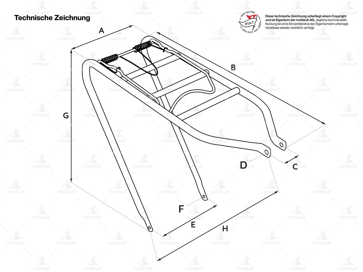 GPO luggage rack 19" (B-quality) | Puch X30 Velux Carousel Image 3